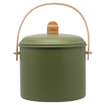 Seau a compost 7 litres en metal vert bambou avec son filtre en charbon