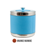 Seau a glace revetement vachette imprimee - orange mangue, L