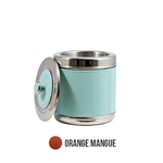 Seau a glace revetement vachette imprimee - orange mangue, S
