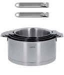 Serie de 4 Casseroles Amovibles de 14 a 20 cm Strate a fond enveloppant + 2 Poig