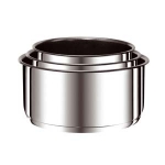 Serie de 3 casseroles de 16 a 20 cm poignees tube inox