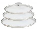Serie de de 3 couvercles de 16 a 20 C verre Platine