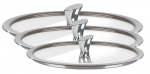 Coffret de 3 Couvercles Plats en Verre 16 a 20 cm Inox Casteline Fixe