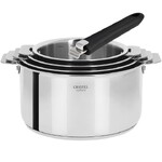 Serie de 4 casseroles Casteline amovible 14 a 20 cm avec 2 poignees Mutine noire