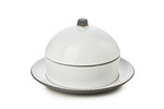 Service a DIM SUM assiette panier et cloche blanc cumulus EQUINOXE