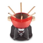 Service a Fondue avec Poignees en Bois Cerise