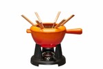 Service a Fondue en ceramique avec Manche en Fonte Volcanique