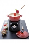Service a fondue mini-cocotte Rouge Cerise