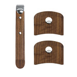 Set 1 Poignee Et 2 Anses Amovible Casteline Bois Noyer