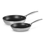 Set 2 Poeles 20/24Cm Inox Class. Anti-Adh