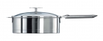 Sauteuse 24 cm avec Couvercle et Poignee Amovible Inox Strate Amovible