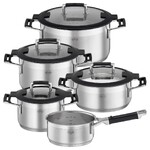 Set d`ustensiles de cuisson 5 pieces SILENCE PRO acier inoxydable
