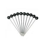 Set de 12 piques a bigorneaux inox tete noire