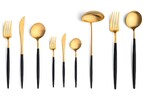 Set de 123 pieces GOA NOIR ACIER BROSSE GOLD