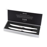 Set de 2 couteaux a steak en ceramique 24 cm lame blanche/manche blanc