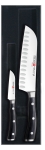 Set de 2 couteaux (Legumes de 8 cm & Santoku de 17 cm) Classic Ikon noir