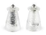 Set de 2 moulins manuels a sel & a poivre en Cristal Lalique 9 cm