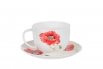 Set de 2 Tasses & soucoupes Petit Dejeuner Jumbo cup "Garden Poppy "