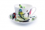 Set de 2 tasses & soucoupes Petit Dejeuner Jumbo Oiseaux 'Garden Birds'