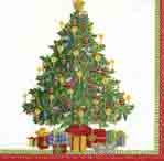 Set de 20 serviettes papier moyen modele 'Christmas morning ' 33cm X 33cm
