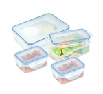 Set de 4 boites Lock & Lock rectangulaires 3.9 L / 1 L & 2 X 0.47 L - HPL834SA