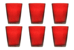Set de 6 Verres a eau en plastique incassable 300 ml Rouge