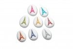 Set de 8 galets porte couteaux "Tour Eiffel"