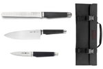 Set de 3 couteaux DeBuyer avec leur pochette de rangement