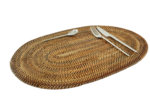 Set de table ovale en rotin de 46 x 31 cm