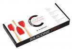 Set trois ustensiles en silicone Le Creuset (Spatule-cuillere-pinceau) rouge