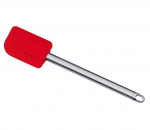 Spatule leche-plat en silicone rouge avec manche en inox K&uuml;chenprofi