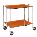 Table 2 etages montants chromes plateaux orange