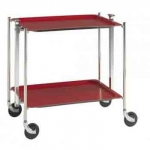 Table 3 etages chrome cerise