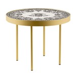 Table Basse dore monogrammes depareillees