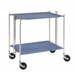 Desserte de cuisine Textable chrome 2 plateaux gris Ardoise