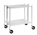 Desserte de cuisine Textable chrome 2 plateaux gris Argent