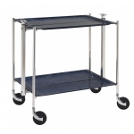 Desserte de cuisine Textable chrome 2 plateaux Bleu Marine