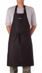 Tablier noir personnalisable broderie lettres anglaises blanches