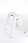 Tabouret Escabeau blanc en aluminium 2 marches