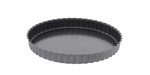 Moule a tarte cannelee droite fond fixe en acier antiadhesif o 32 cm