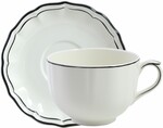 Tasse & soucoupe jumbo FILET MANGANESE