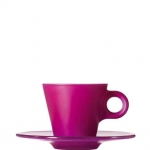 Tasse expresso avec soucoupe en verre lilas Ooh! Magico