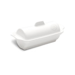 Terrine a foie gras en ceramique facon medaillon 24 x 10 cm Blanc Farine