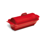 Terrine a foie gras en ceramique facon medaillon 24x10 cm Rouge Grand Cru