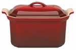 Terrine a Foie gras rectangulaire avec sa presse 0,4 L - Coloris Cerise