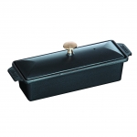 Terrine rectangulaire en fonte noire 30 x 11cm