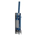 Tire-bouchon mural caviste Bleu Havane avec support gris fonce 110 LUX
