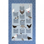 Torchon calendrier 2020 Cocorico 2020 (82% coton et 18% lin)