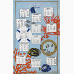 Torchon calendrier 2020 La Mer Original 2020 (82% coton et 18% lin)