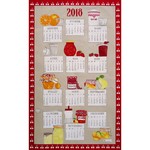 Torchon calendrier Matin Gourmand 2018 (82% coton et 18% lin) - 50x80 cm